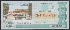 1988 29 ŞUBAT ÇEYREK BİLET R SERİSİ eski para fiyatları