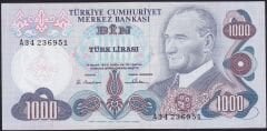 6.Emisyon 1.Tertip 1000 Lira A34 236951 Çok Çok Temiz+