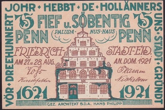 ALMANYA 75 PFENNİG NOTGELD 1921 ÇİL