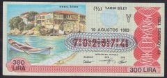 1983 19 AĞUSTOS YARIM BİLET Y SERİSİ