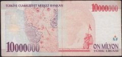 7.Emisyon 10 000 000 Lira B55 012032 Temiz