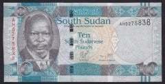 South Sudan 10 Pound 2011 ÇİL Pick 7