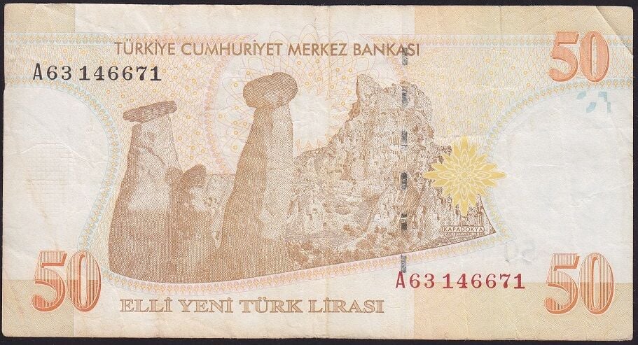 8.Emisyon 50 YTL A63 146671 Çok Temiz