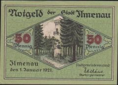 Almanya 50 Pfennig Notgeld 1921 Çilaltı Çil