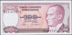 7.Emisyon 1.Tertip 100 Lira B18 473772 Ççt Çilaltı