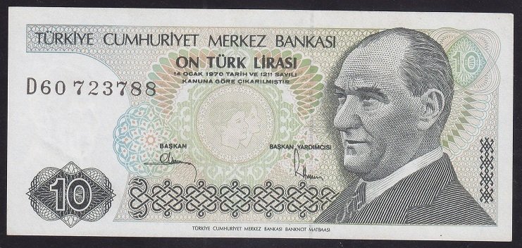 7.EMİSYON 2.TERTİP 10 LİRA D60 723788 ÇÇT +