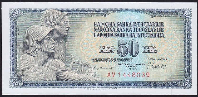 Yugoslavya 50 Dinar 1981 Çilaltı