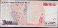7.EMİSYON 10 000 000 LİRA A78 825549 ÇÇT