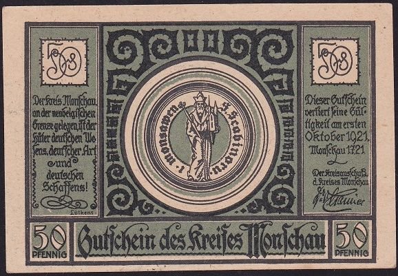 Almanya 50 Pfennig Notgeld 1921 Çil