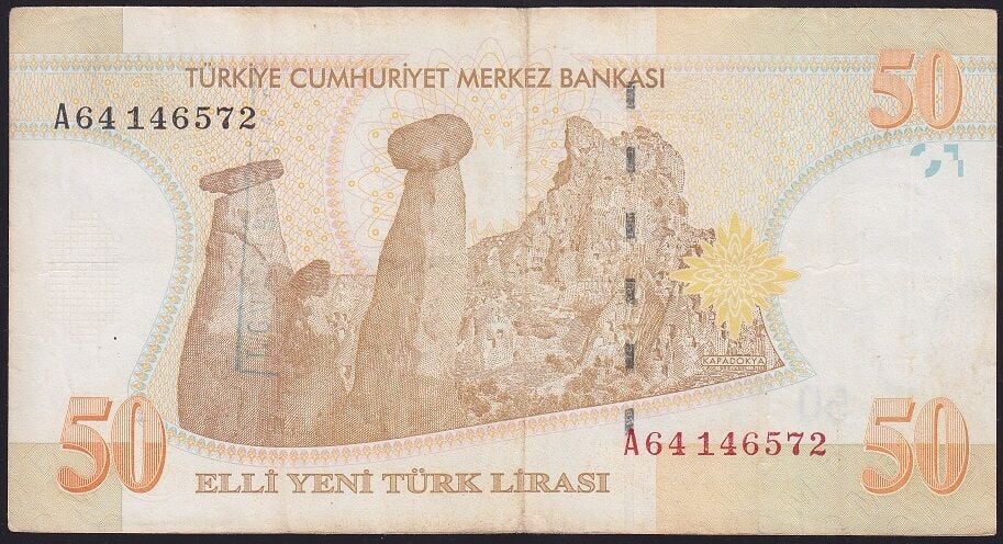 8.Emisyon 50 YTL A64 146572 Çok Temiz
