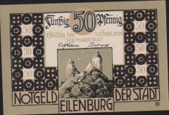 Almanya 50 Pfennig Notgeld 1921 Çil