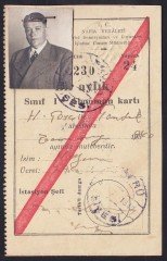 NAFİA VEKALETİ DEMİRYOLLARI VE LİMANLARI ABONMAN KARTI - 1940