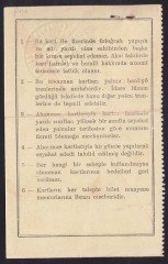 NAFİA VEKALETİ DEMİRYOLLARI VE LİMANLARI ABONMAN KARTI - 1940