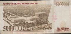 7.Emisyon 5 000 000 Lira K57 078044 Çok Temiz+
