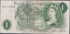 İngiltere 1 Pound 1960 - 1977 Çok Temiz+ Pick 374g Kraliçe