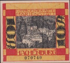 Almanya 10 Pfennig Notgeld 1921 Çil Filigranlı