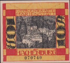 Almanya 10 Pfennig Notgeld 1921 Çil Filigranlı