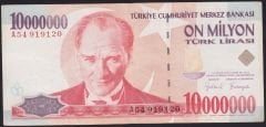 7.Emisyon 10 000 000 Lira A54 919120 Çok Temiz
