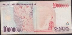 7.Emisyon 10 000 000 Lira A54 919120 Çok Temiz