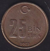 2003 Yılı 25000 Lira Çilaltı Çil