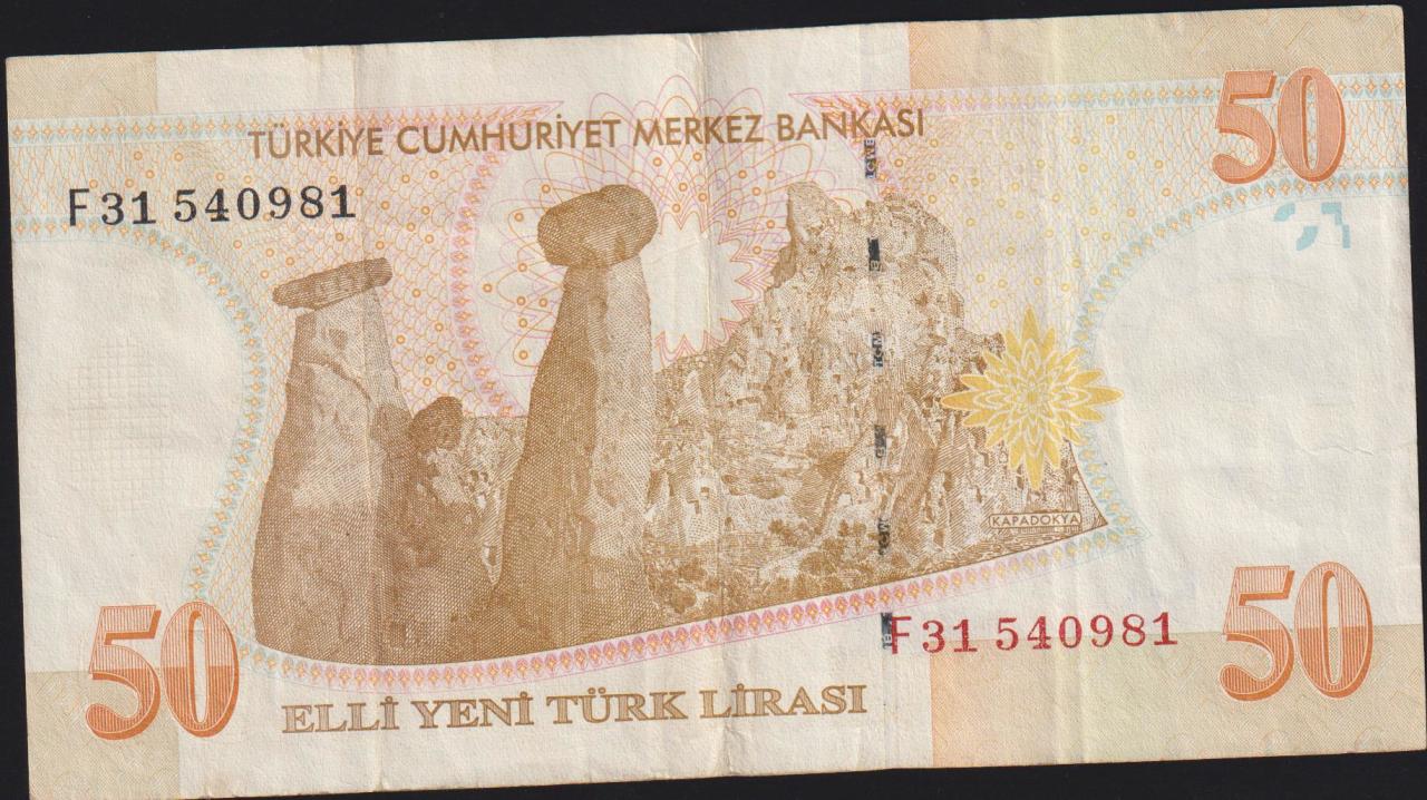8.Emisyon 50 YTL F31 540981 Çok Temiz+