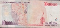 7.Emisyon 10 000 000 Lira B52 403372 Temiz+