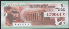 2015 9 KASIM ÇEYREK BİLET S SERİSİ