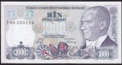 7.Emisyon 2.Tertip 1000 Lira F86 250214 Ççt Çilaltı