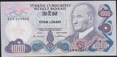 6.Emisyon 1.Tertip 1000 Lira A14 404855 Çok Temiz+