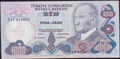6.Emisyon 1.Tertip 1000 Lira A14 404855 Çok Temiz+