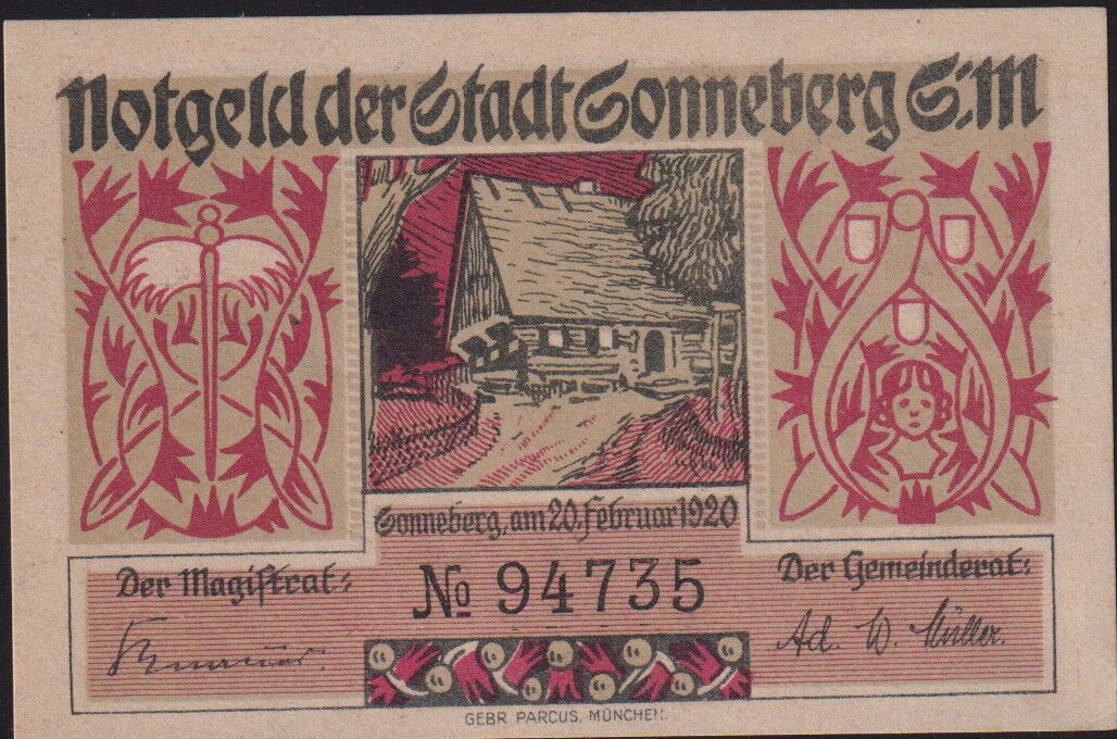 Almanya 50 Pfennig Notgeld 1920 Çil