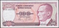 7.Emisyon 1.Tertip 100 Lira A88 468903 Çok Temiz +