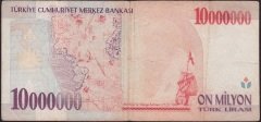 7.Emisyon 10 000 000 Lira B51 538790 Temiz