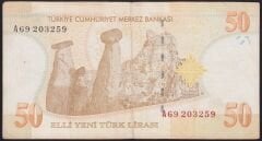 8.Emisyon 50 YTL A69 203259 Temiz
