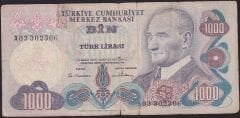 6.Emisyon 1.Tertip 1000 Lira A03 302306 Haliyle