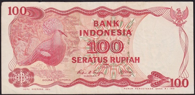 Endonezya 100 Rupiah 1984 Çok Temiz+ Pick 122