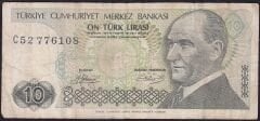 7.Emisyon 1.Tertip 10 Lira C52 776108 Temiz
