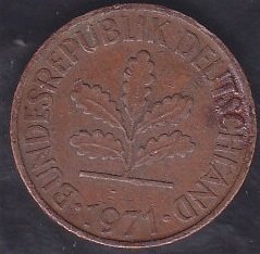 Almanya 2 Pfennig 1971