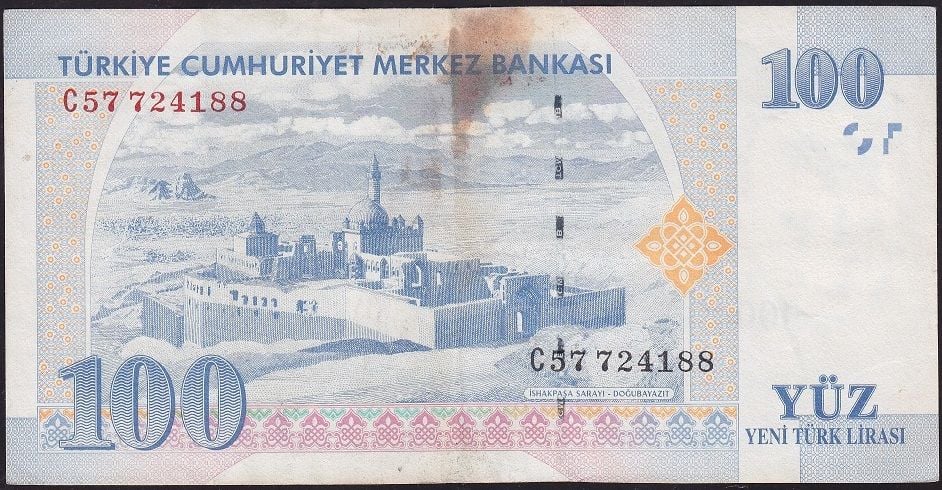 8.Emisyon 100 YTL C57 724188 Temiz