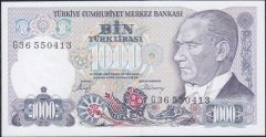 7.Emisyon 2.Tertip 1000 Lira G36 550413 Çil