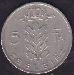 Belçika 5 Frank 1969