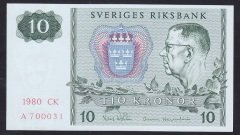 İsveç 10 Kron 1980 ÇİL Pick 52e