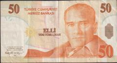 8.Emisyon 50 YTL F18 345000 Çok Temiz+
