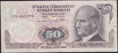 6.EMİSYON 1.TERTİP 50 LİRA I20 095979 ÇOK TEMİZ