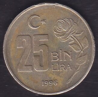 1996 Yılı 25.000 Lira