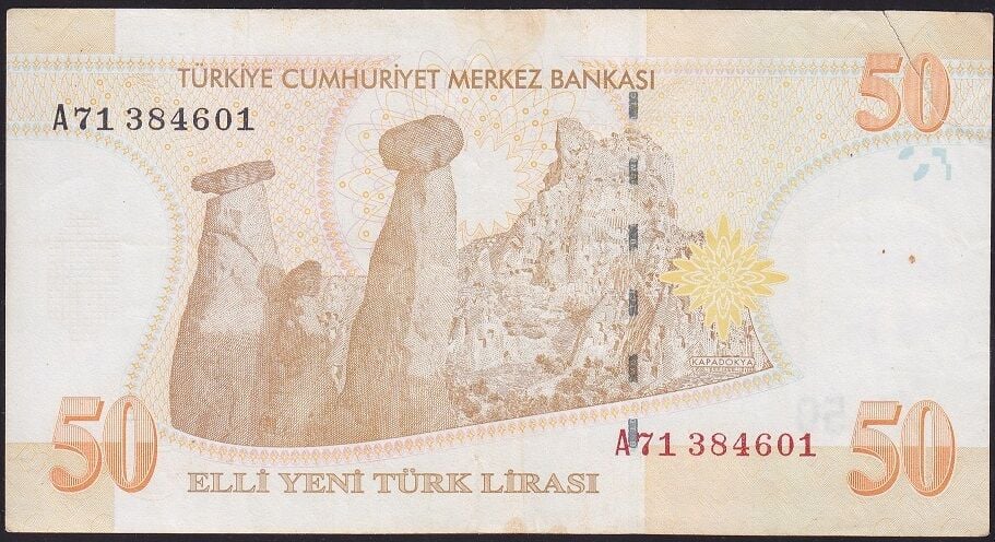 8.Emisyon 50 YTL A71 384601 Haliyle