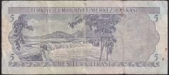 6.Emisyon 2.Tertip 5 Lira K77 121557 Çok Temiz