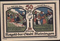 Almanya 50 Pfennig Notgeld 1921 Çil Filigranlı