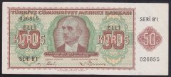 2.EMİSYON BERLİN 50 KURUŞ B1 026855 ÇÇT +