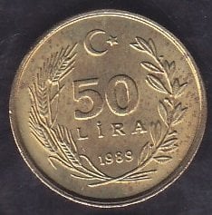 1989 Yılı 50 Lira